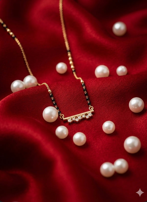 Modern dimond bar mangalsutra