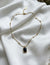 Midnight Square Pendant on Beaded Satellite Chain Necklace