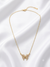 Shimmering Crystal Butterfly Magnetic Pendant Necklace