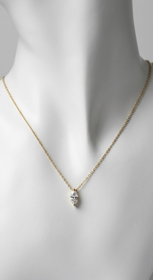 Marquise-Cut Crystal Necklace