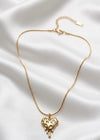 Dripping Heart with Cubic Zircon Inside Pendant Necklace