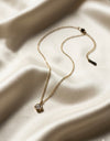 Elegant Solitaire Square Pendant Necklace