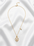 Clover Inside Lucky Heart Pendant Charm Necklace