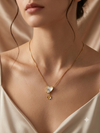 Whimsical Layered Heart & Floral Charm Pendant Necklace