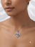 Playful Crystal Rabbit Pendant Necklace with Amethyst-Tone Gem