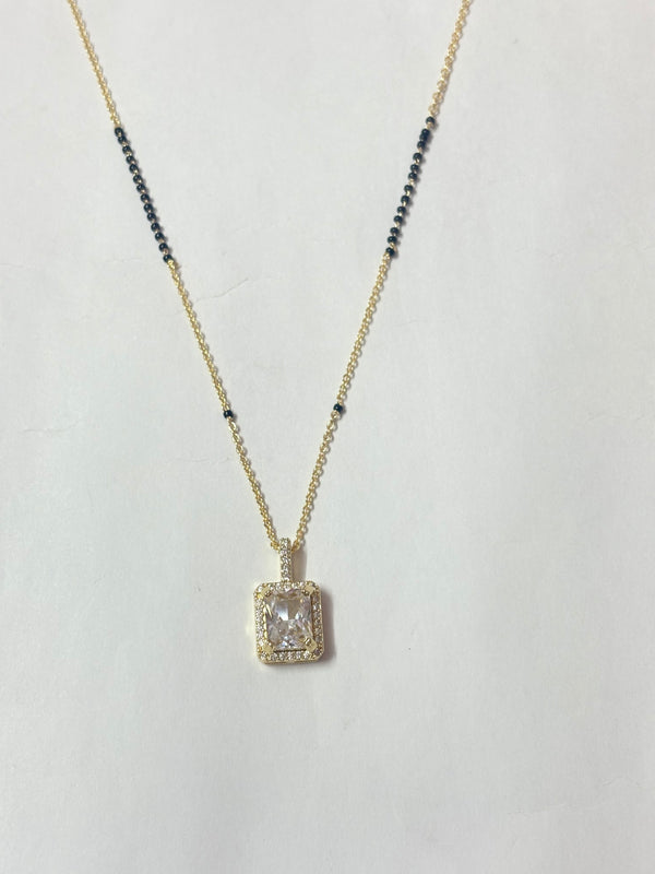 Emerald Cut American Dimond Mangalsutra