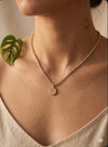 Starburst Coin Pendant with Tennis Chain Necklace
