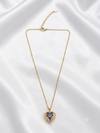 Mystic Multicolour Crystal with Winged Heart Pendant Necklace
