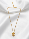 Heart & Paw Print Pendant Necklace with Sparkling Accents