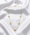 Aurelia Blossom Crystal Flower Station Necklace