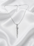 Geometric Heart Drop Pendant Necklace Sterling Silver