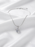 Celestial Planet Crystal Pendant Necklace in Sterling Silver