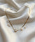 Golden Herringbone Oval-Cut Solitaire Crystal Pendant Necklace
