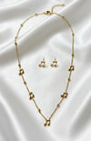 Musical Note Theme Station Necklace and Earrings