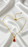 Teardrop Ruby Pendant Necklace