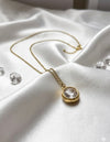 Radiant Solitaire Round-Cut Pendant Necklace