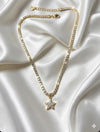 Crystal Star Pendant with Tennis Chain Necklace